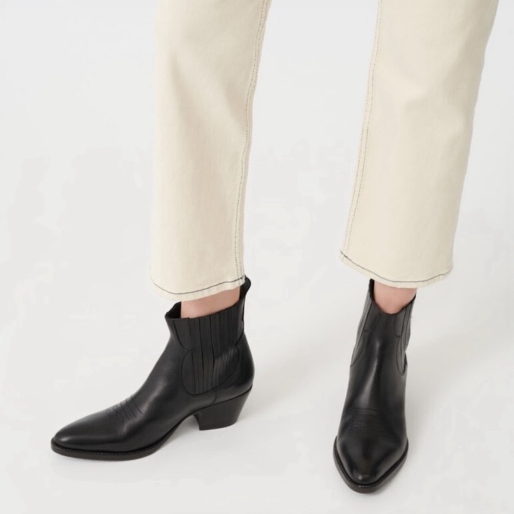 Maje Farwest Leather Cowboy Western Boots